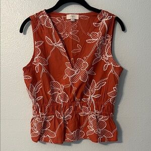 LOFT | Embroidered Sleeveless Blouse